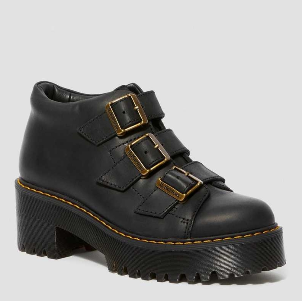 RARE Dr. Martens Black Leather Women's Shoes
